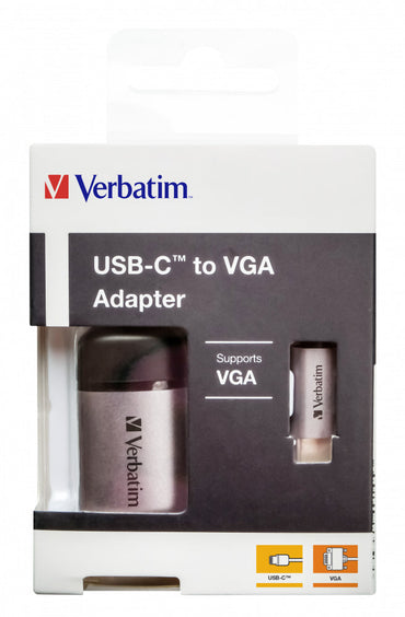 Verbatim Usb-C To Vga Adapter 10Cm Cable 49145