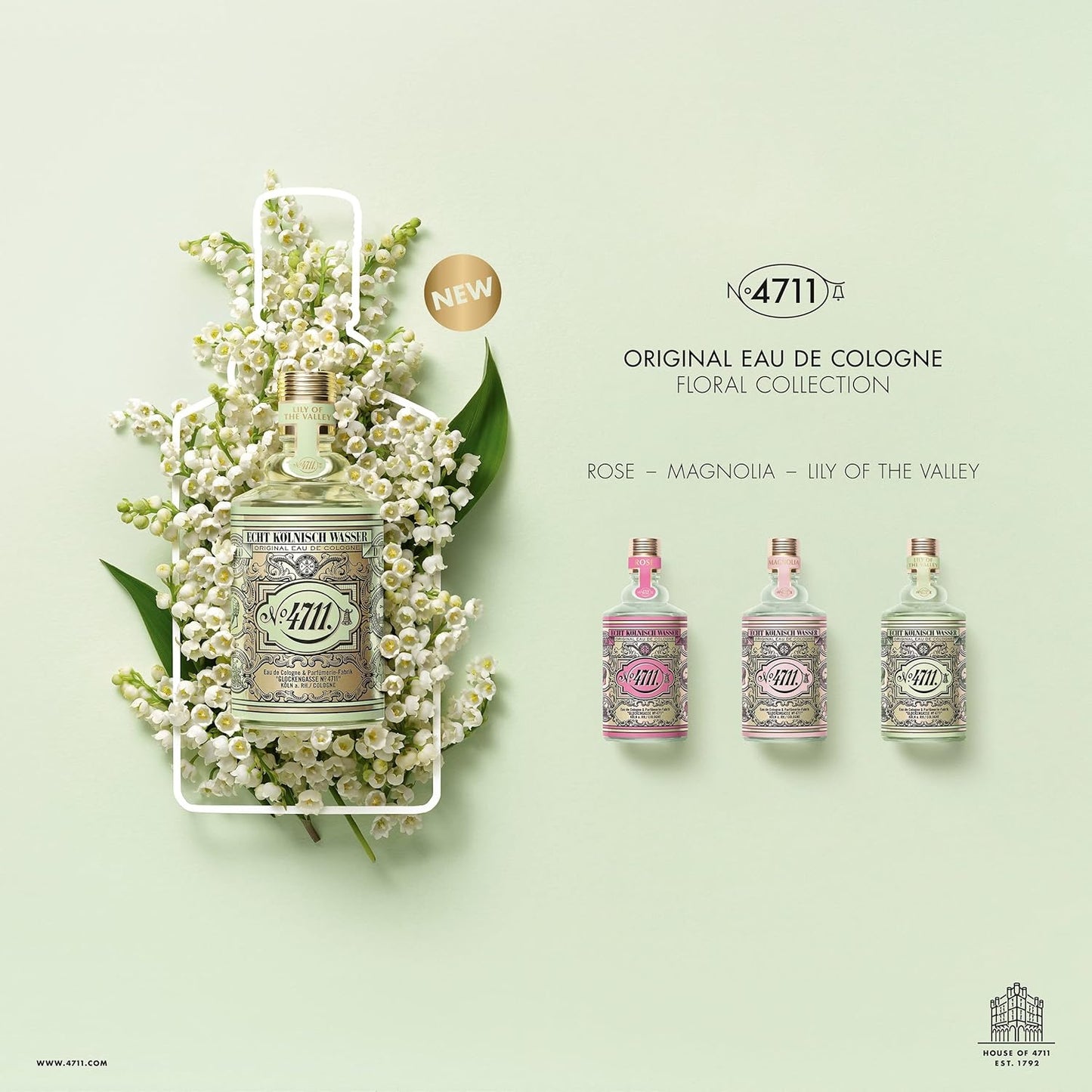 4711 Lily of the Valley Eau de Cologne Spray 100 ml Parfum floral frais pour femme