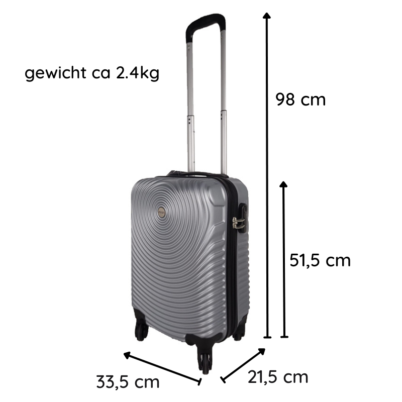 Ceruzo Handbagage Koffer - 51.5 Cm - Grijs