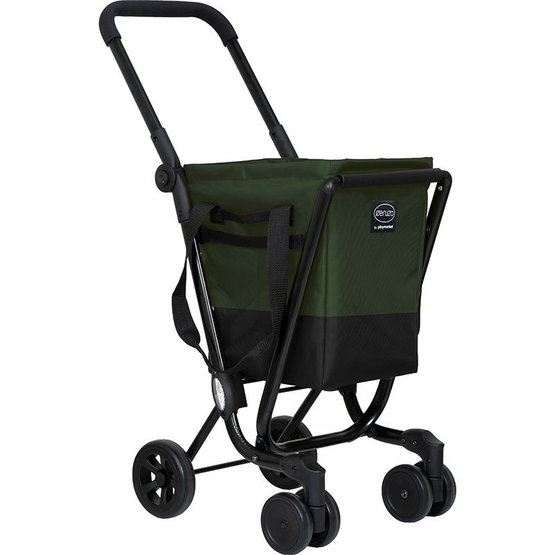 Ceruzo By Playmarket Easy Go Boodschappentrolley - Zwart-Groen