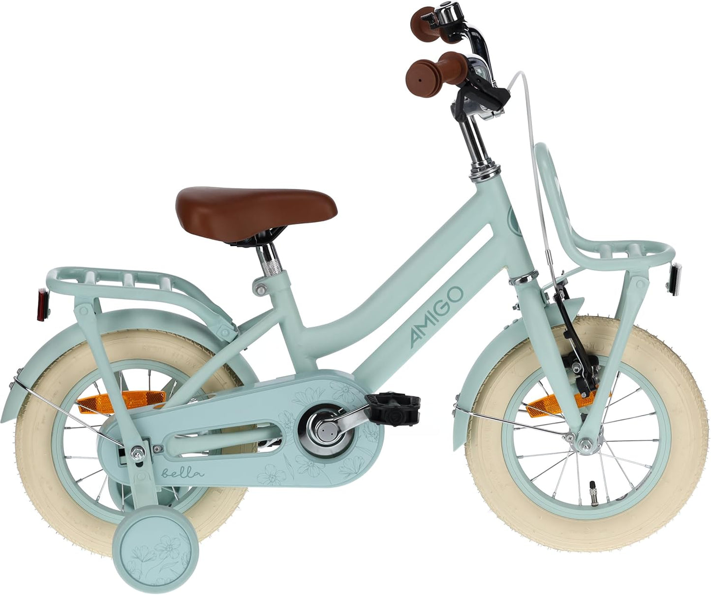 Vélo pour enfants et filles AMIGO Bella Bike 12" 21 cm Frein à rétropédalage Rose