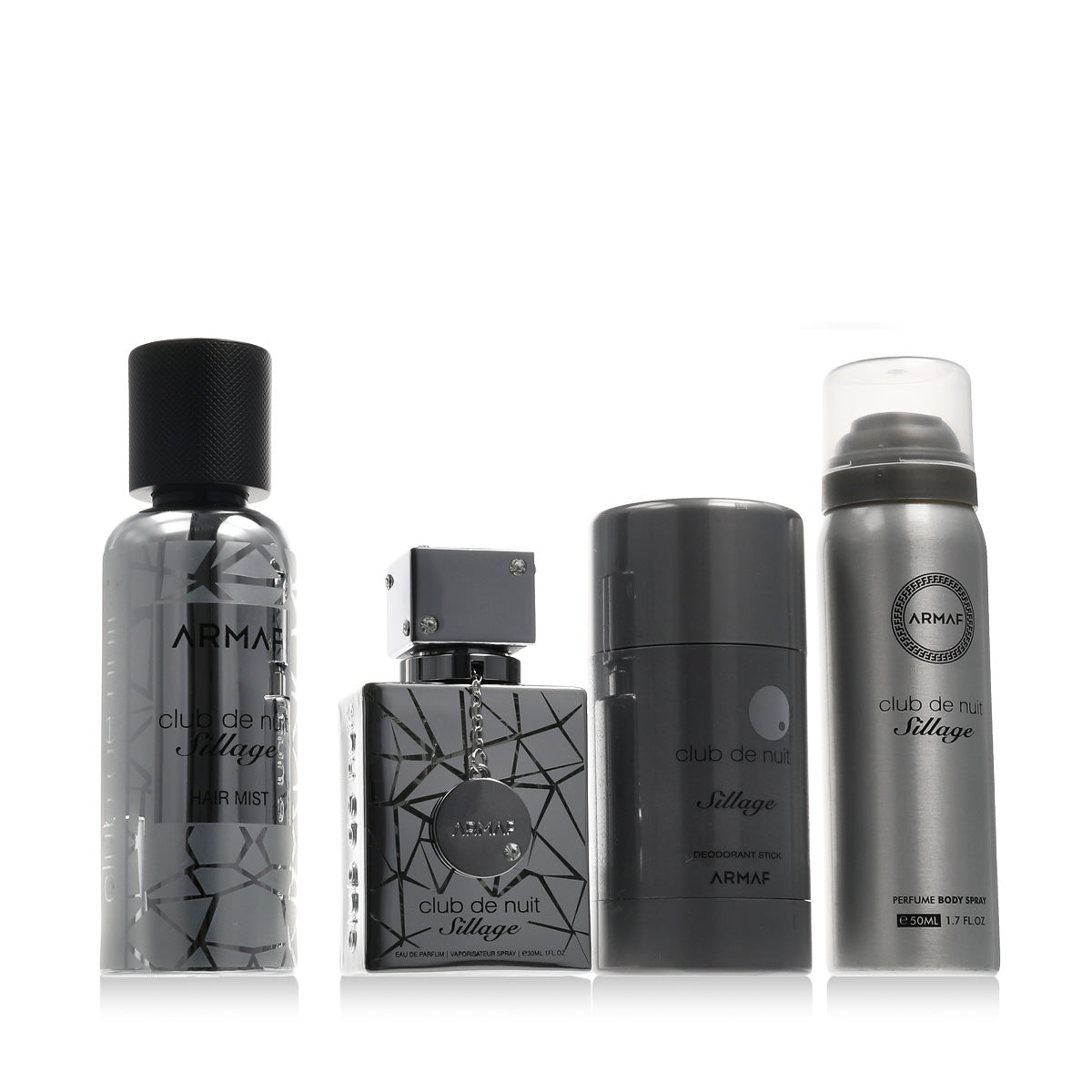 Armaf Club De Nuit Sillage Coffret Eau de Parfum 30 ml + Brume Capillaire 55 ml + Déodorant Stick 75 ml + Spray Corps 50 ml