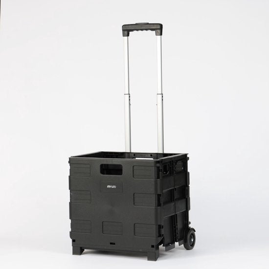 Chariot pliable Ceruzo avec caisses de 30 L, chariot de rangement portable avec boîtes pliables