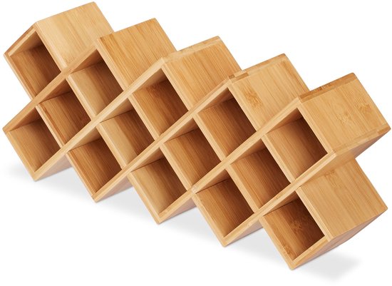 Ceruzo Herb Rack with 18 Glass Spice Jars Kitchen Seasoning Organizer with Labels & Marker Pen