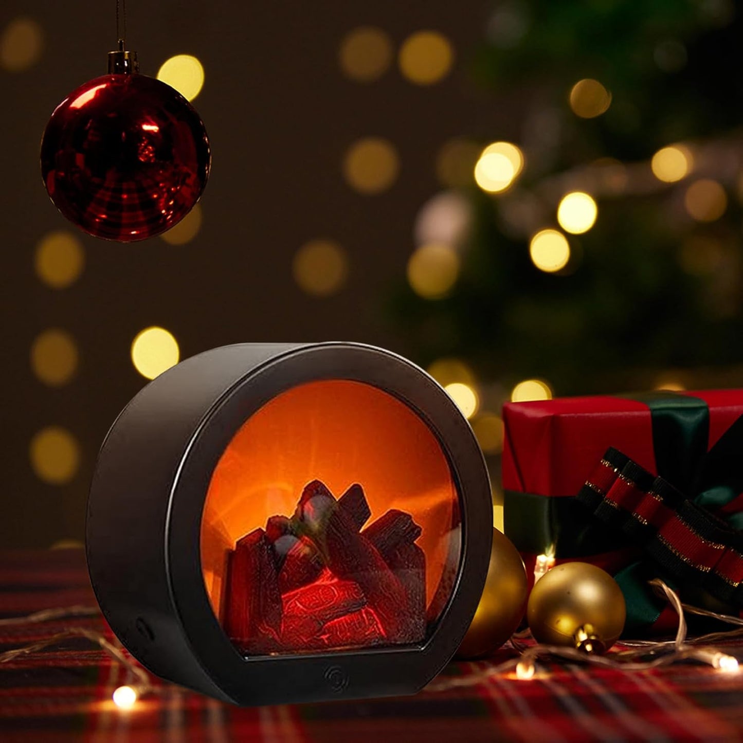 Cheminée électrique sans flamme, brûleur LED, effet feu, pour décoration intérieure, lanterne portable