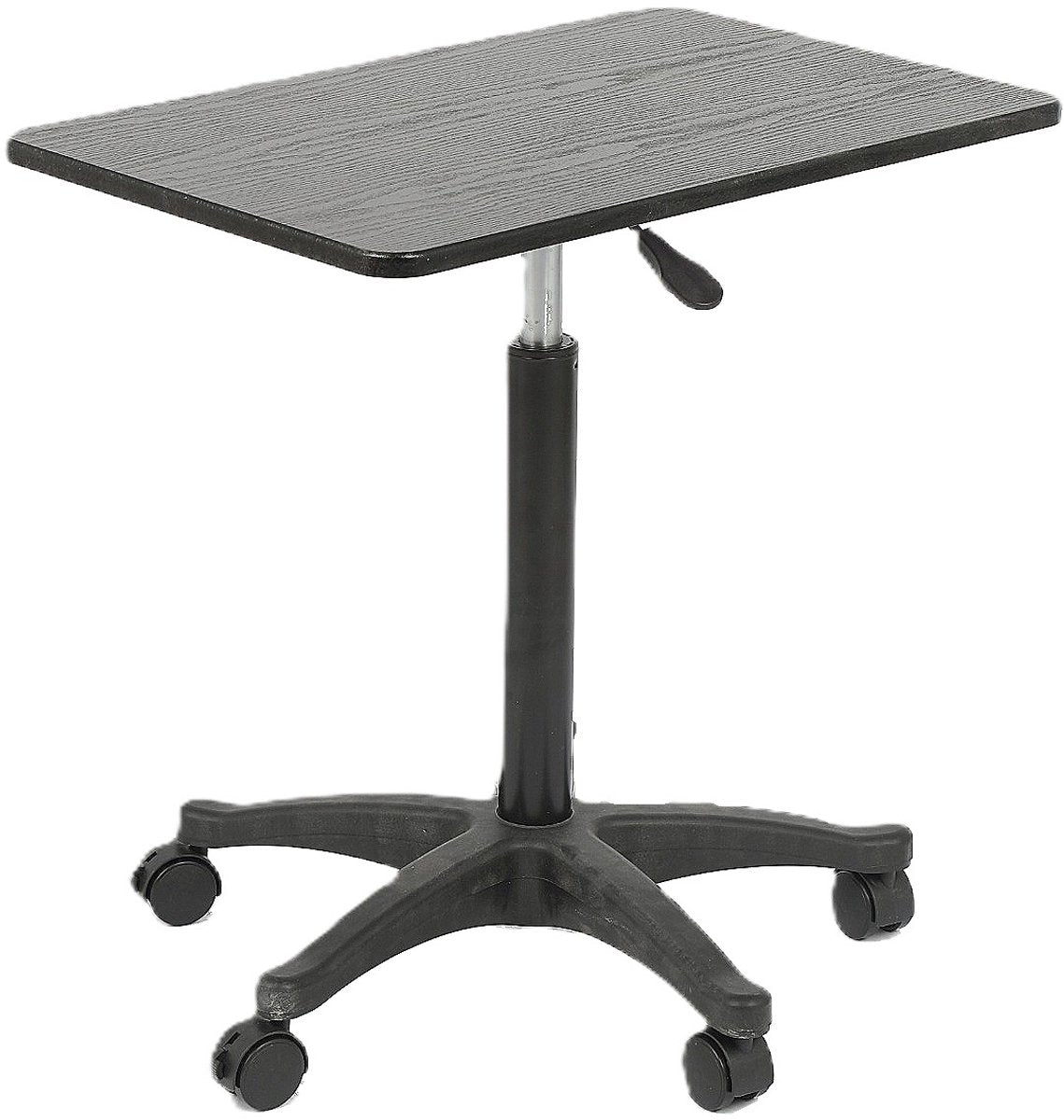 Table d'appoint pneumatique pour ordinateur portable avec roulettes, hauteur réglable