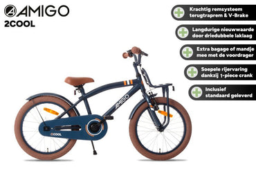 AMIGO 2Cool 20" Boys Bike Blue Kids Bicycle with Coaster Brake - Afanaya
