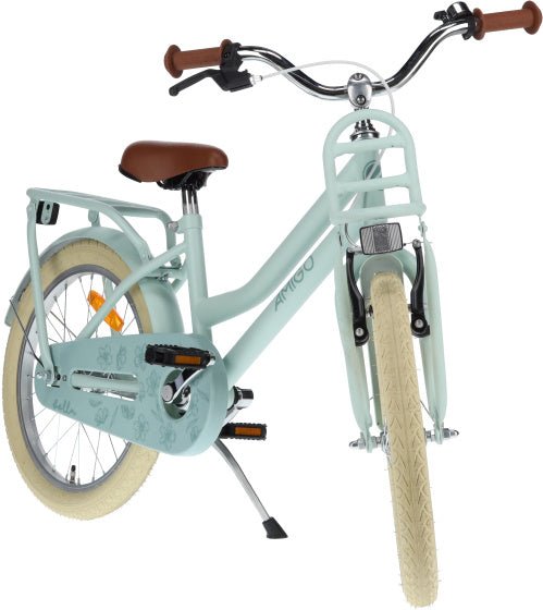 AMIGO Bella 18" Girls Bike Salmon Pink Kids Bicycle with Back Pedal Coaster Brake - Afanaya