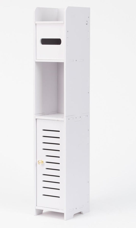 Bathroom Cabinet Cabinet Engineered Wood White Ceruze - 80Cm - Afanaya