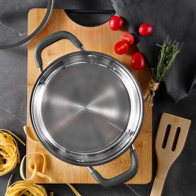 Bergner Midnight Rvs Soeppan Met Deksel - Inductie - 28Cm - 9.5L - Afanaya