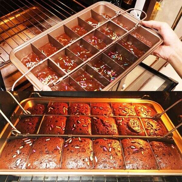 CakeyBakey Non - Stick Cake Baking pan with dividers - Afanaya