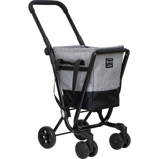 Ceruzo by Playmarket Easy Go Shopping Trolley Foldable Grocery Cart Black/Grey 43.5L Capacity - Afanaya