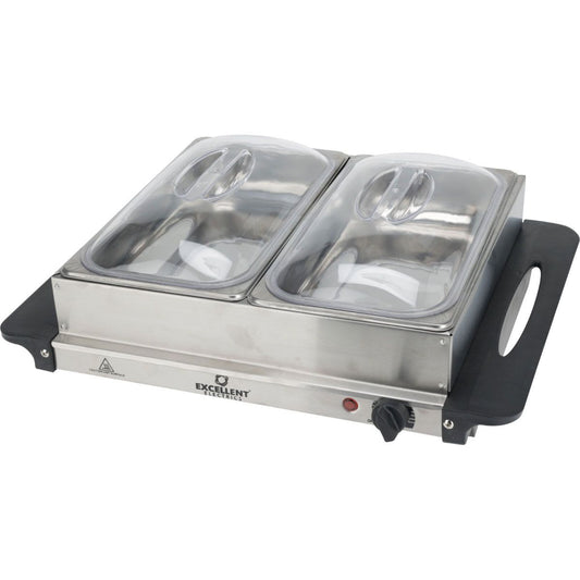Excellent Electrics Buffetwarmer Met Warmhoudplaat - 2X2.4 Liter - Afanaya