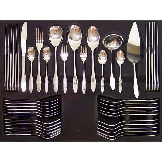 Excellent Houseware 60 - Piece Stainless Steel Cutlery Set – Modern Flatware Dining Set - Afanaya