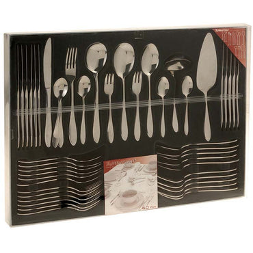 Excellent Houseware 60 - Piece Stainless Steel Cutlery Set – Modern Flatware Dining Set - Afanaya