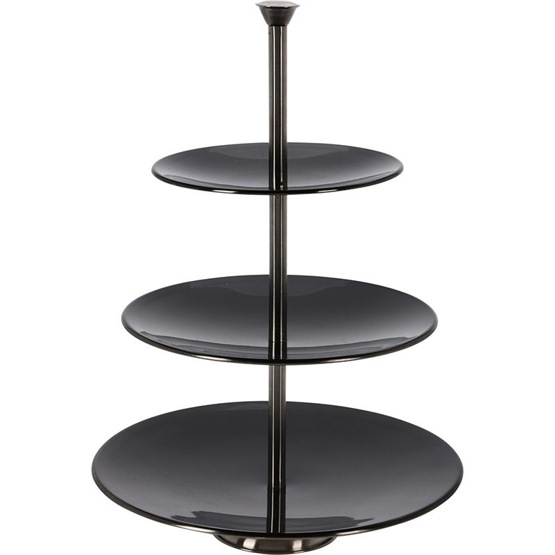 Excellent Houseware Etagere Rvs - 36,5 Cm - Glanzend - Afanaya