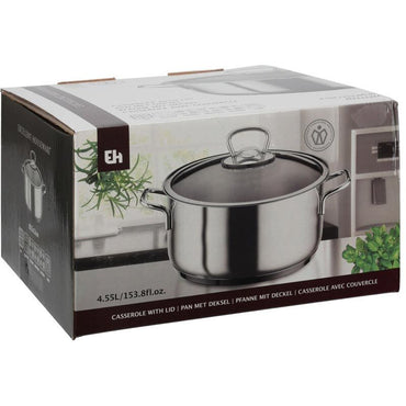 Excellent Houseware Kookpan - 22 Cm - 4.5 Liter - Rvs - Met Deksel - Afanaya