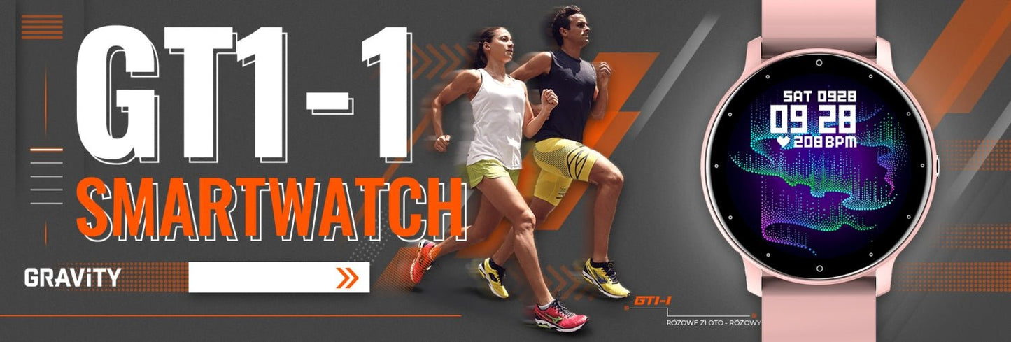 Gravity GT1 - 1 Women’s Smartwatch Elegant Design Fitness Tracker with Heart Rate Sleep & Notifications - Afanaya