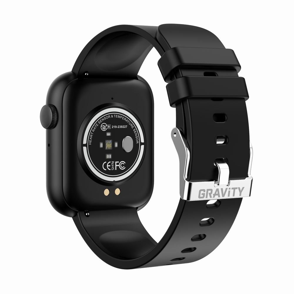 Gravity GT3 - 3 Smartwatch – 1.85” Full Touch Display Bluetooth Call Fitness & Health Tracking – Black - Afanaya