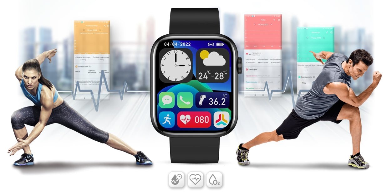 Gravity GT3 - 3 Smartwatch – 1.85” Full Touch Display Bluetooth Call Fitness & Health Tracking – Black - Afanaya