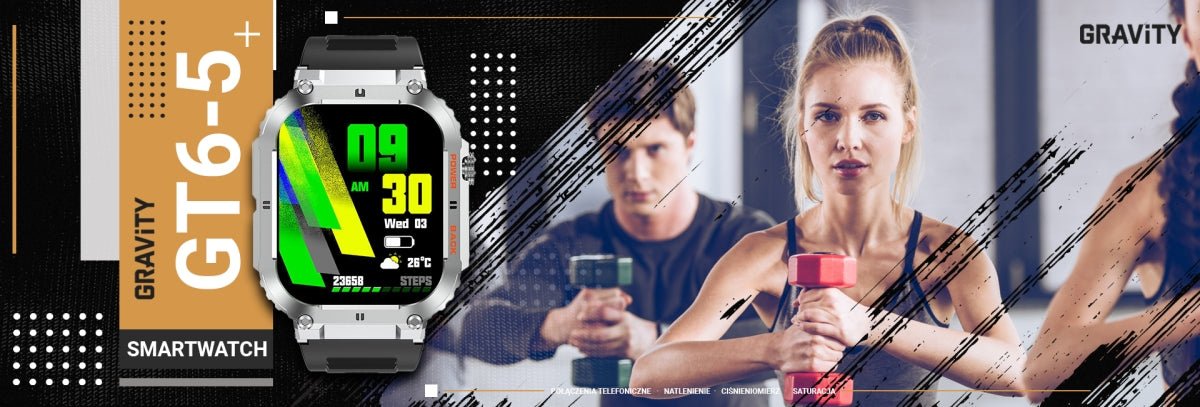 Gravity GT6 - 5 Smartwatch 1.32" HD Display Fitness Tracker with Heart Rate Sleep Monitor - Afanaya