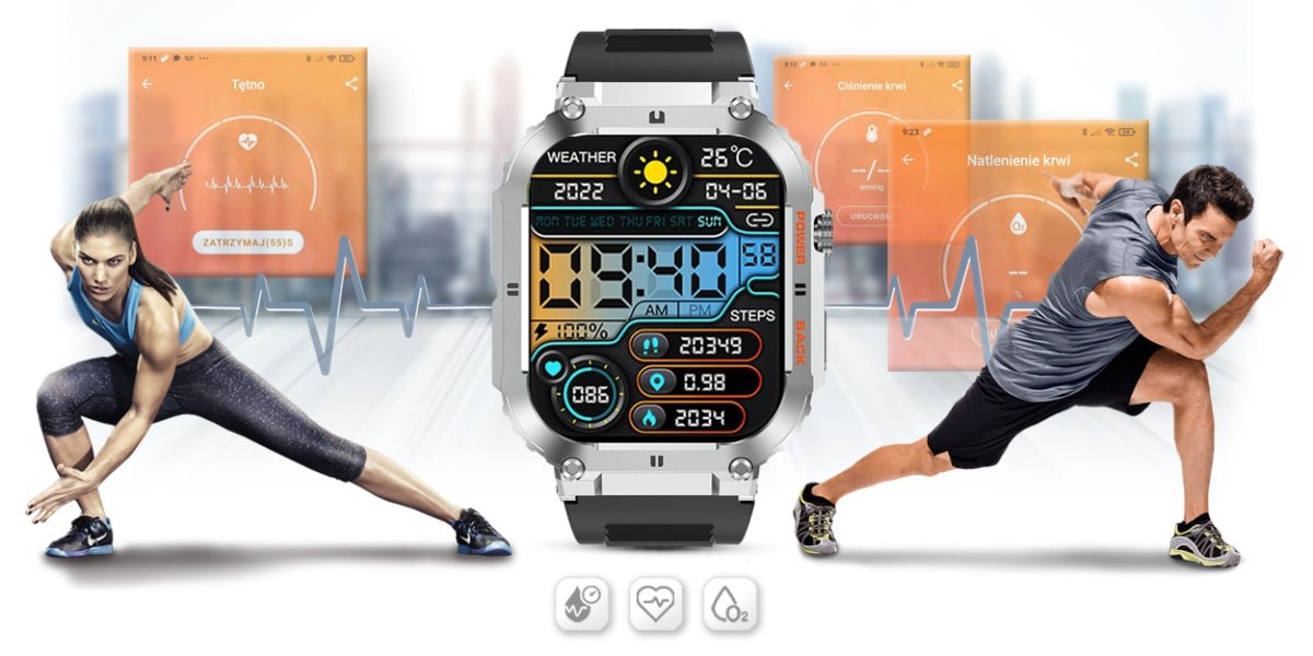 Gravity GT6 - 5 Smartwatch 1.32" HD Display Fitness Tracker with Heart Rate Sleep Monitor - Afanaya