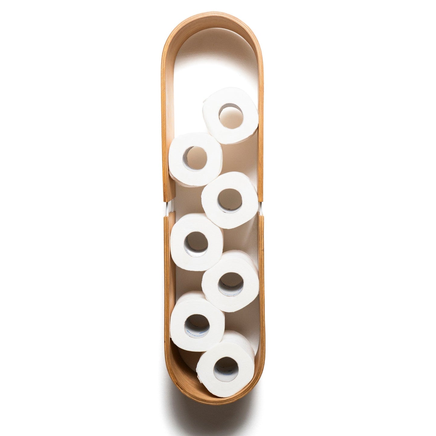 handmade wooden floating Wall Shelf Oval - Afanaya