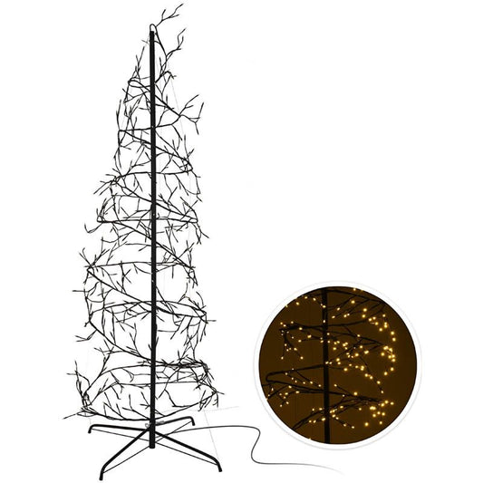 Home@Style Decoration Kerstboom Spiraal 150Cm - 360 Led - Zwart - Afanaya