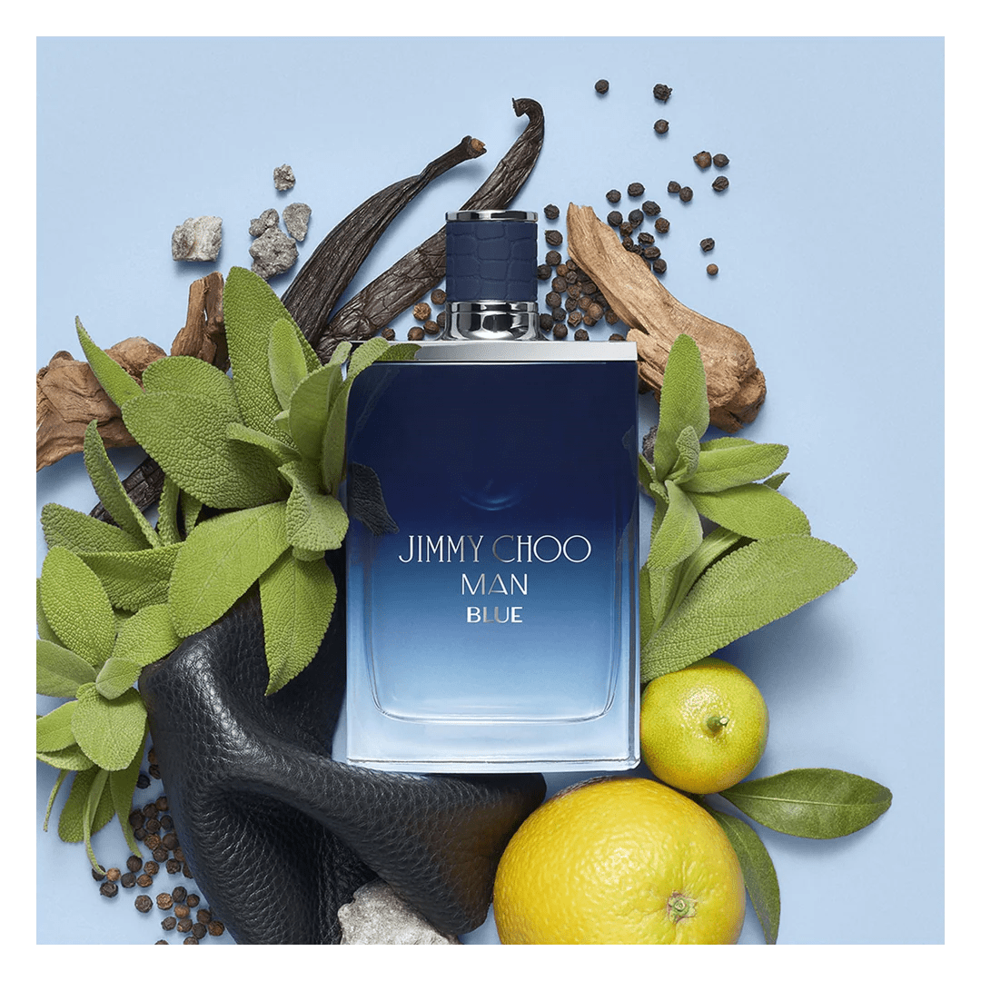 Jimmy Choo Man Blue Eau de Toilette 100 ml – Dynamic Woody - Aromatic Cologne for Men - Afanaya