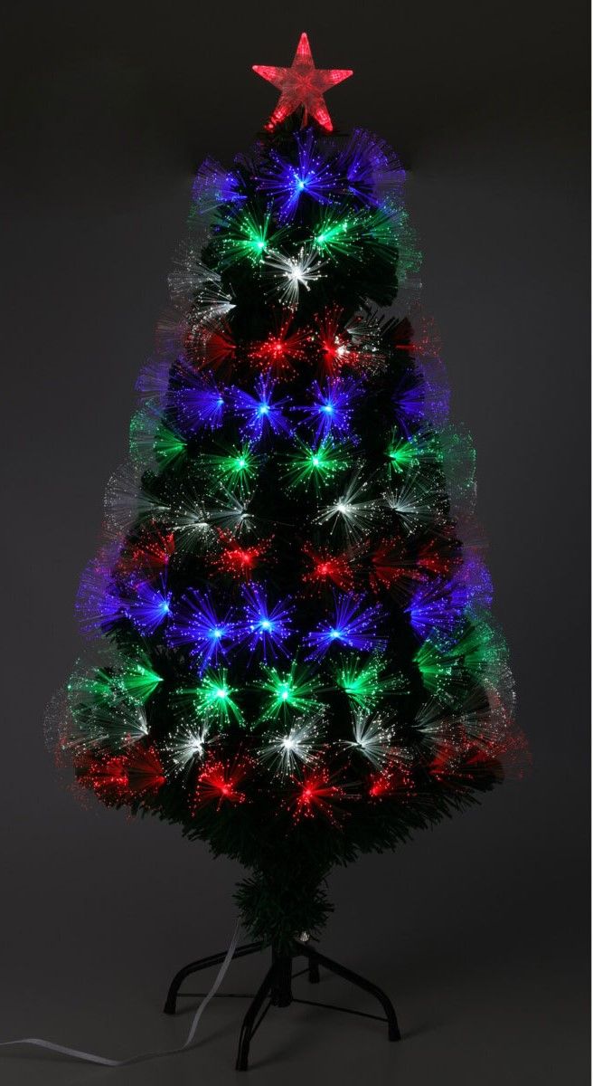 Kerstboom Met Verlichting - Fiber Optic - 120 Cm - Multicolor - Afanaya