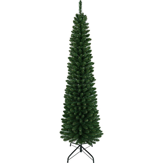 Kerstboom - Smalle Kunstkerstboom - 180 Cm - Metalen Standaard - Afanaya
