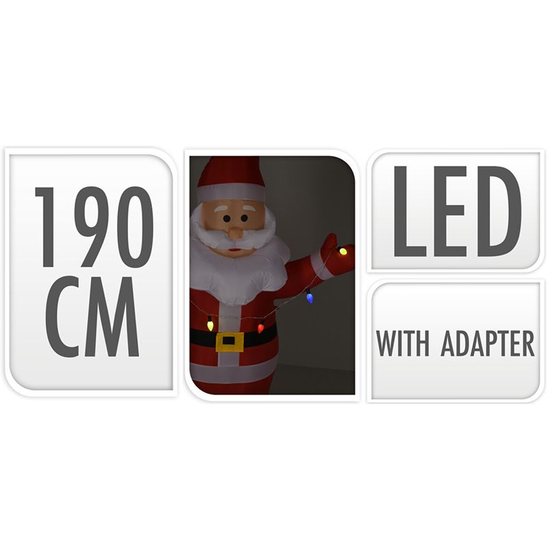 Kerstman Opblaasbaar - 190 Cm - Afanaya