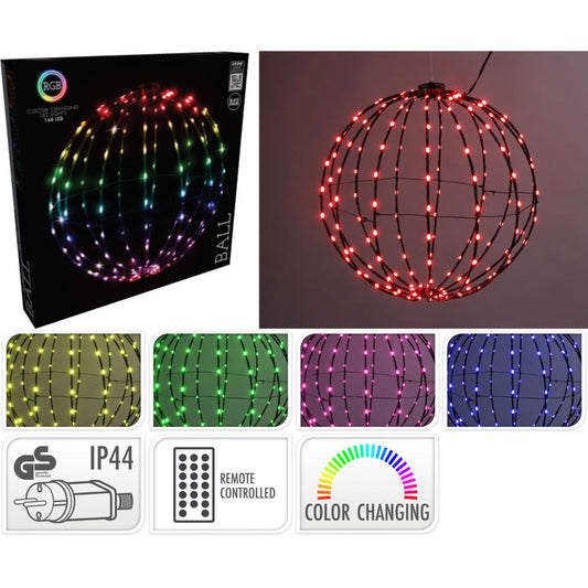 Lichtbol - Kerstverlichting - 40 Cm - Rgb Licht - 168 Led - Colour Changing - Afanaya