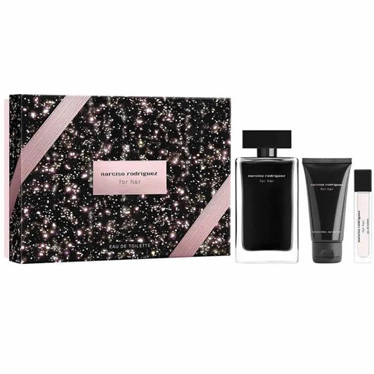 Narciso Rodriguez For Her Eau De Toilette Spray 100ml Coffret 3 Produits - Afanaya