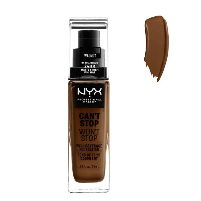 Nyx Can´t Stop Won´t Stop Full Coverage Foundation Walnut 30ml - Afanaya