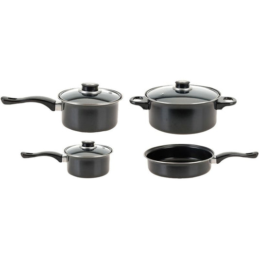 Outdoor Camping Pan Set 4 - Piece Lightweight Cookware Kit for Hiking & Travel - Afanaya