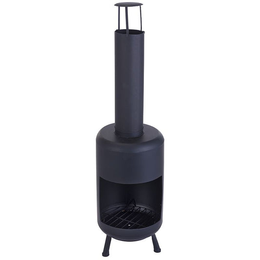 Outdoor Terrace Stove Modern Garden Fireplace & Patio Heater – 105 cm High - Afanaya