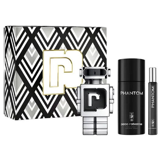 Paco Rabanne Phantom Eau de Toilette Vaporisateur 100ml Coffret 3 Produits - Afanaya