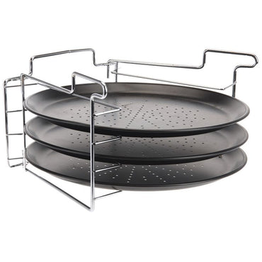 Pizza Baking Set 4 Piece Non - Stick Bakeware Kit Pizza Tray Cutter & Accessories for Home Oven - Afanaya