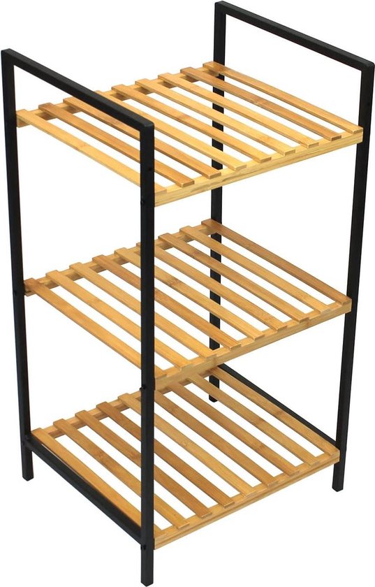 Bathroom Towel Rack 3-Tier Storage Shelf – 38 x 32 x 70 cm Space-Saving Organizer