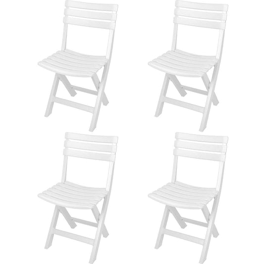 Progarden - 4 Tuinstoelen Komodo - Wit - Afanaya