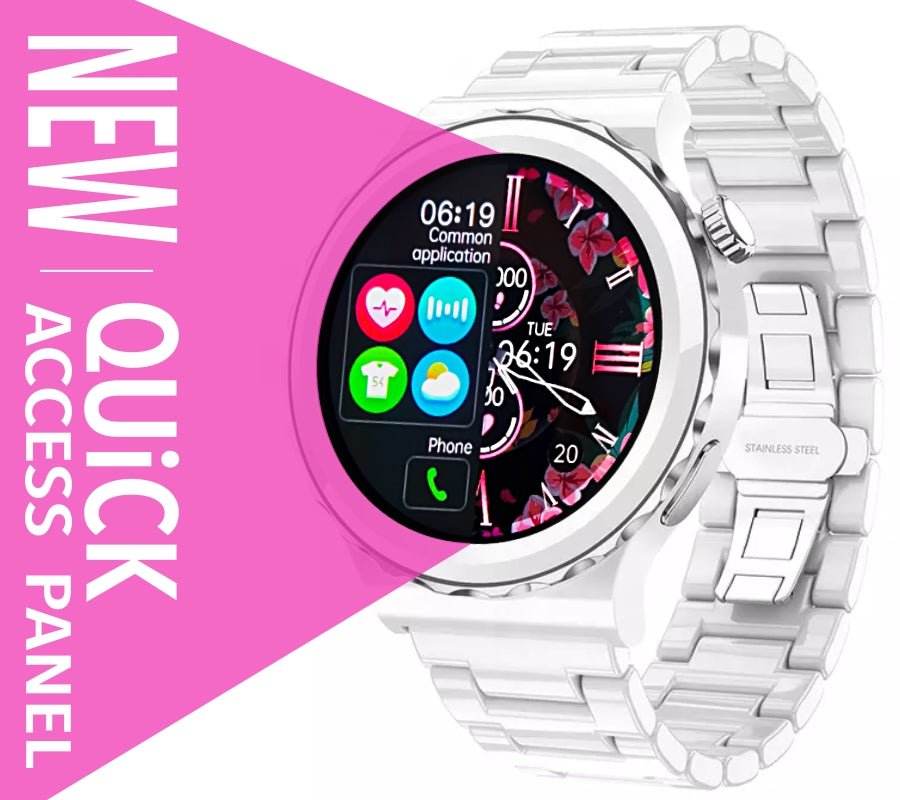 Rubicon RNCE92 Pro Women’s Smartwatch – White with 2 Straps (SMARUB171) - Afanaya