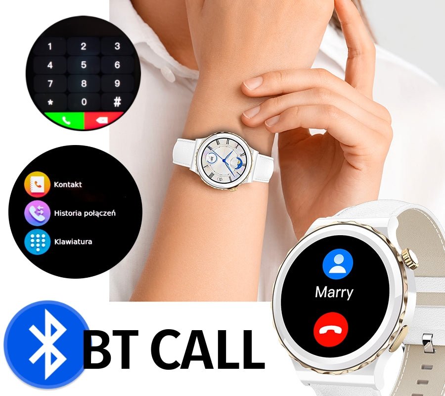 Rubicon RNCE92 Pro Women’s Smartwatch – White with 2 Straps (SMARUB171) - Afanaya
