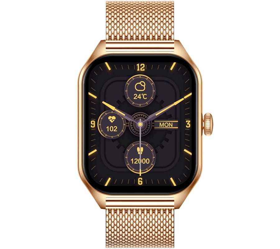 Rubicon RNCF03 - 5 Women’s Smartwatch Rose Gold Bracelet + Extra Strap - Afanaya