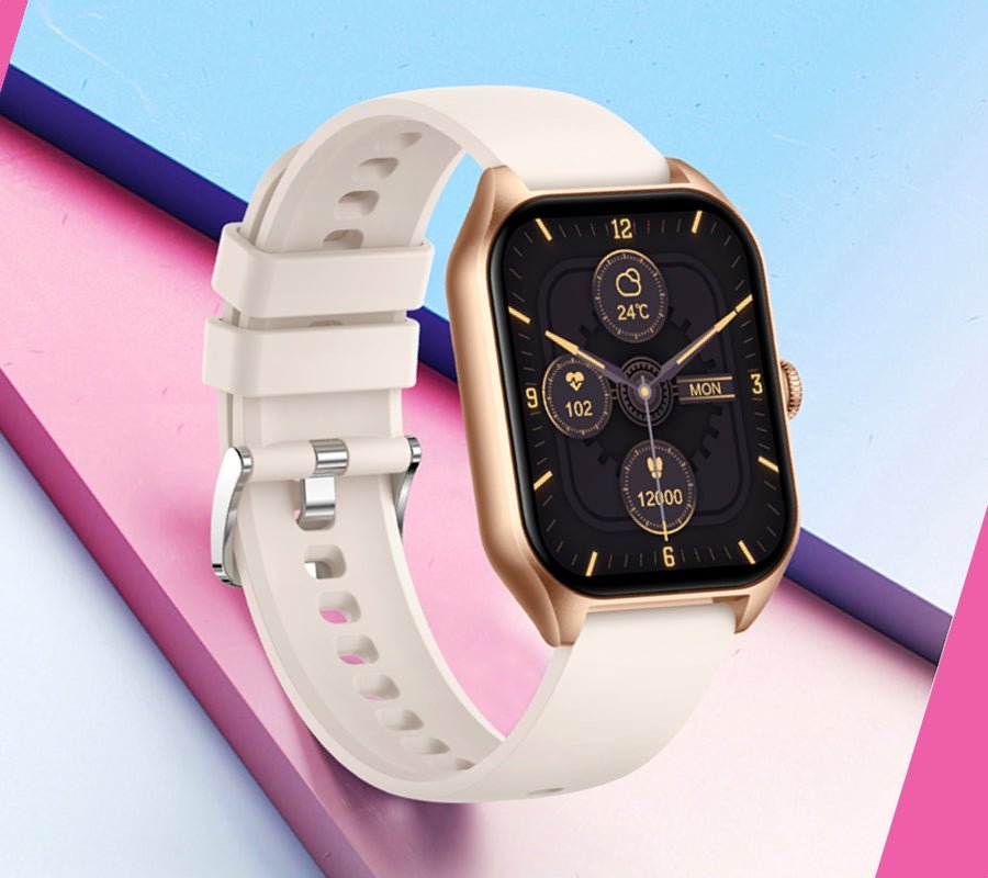 Rubicon RNCF03 - 5 Women’s Smartwatch Rose Gold Bracelet + Extra Strap - Afanaya