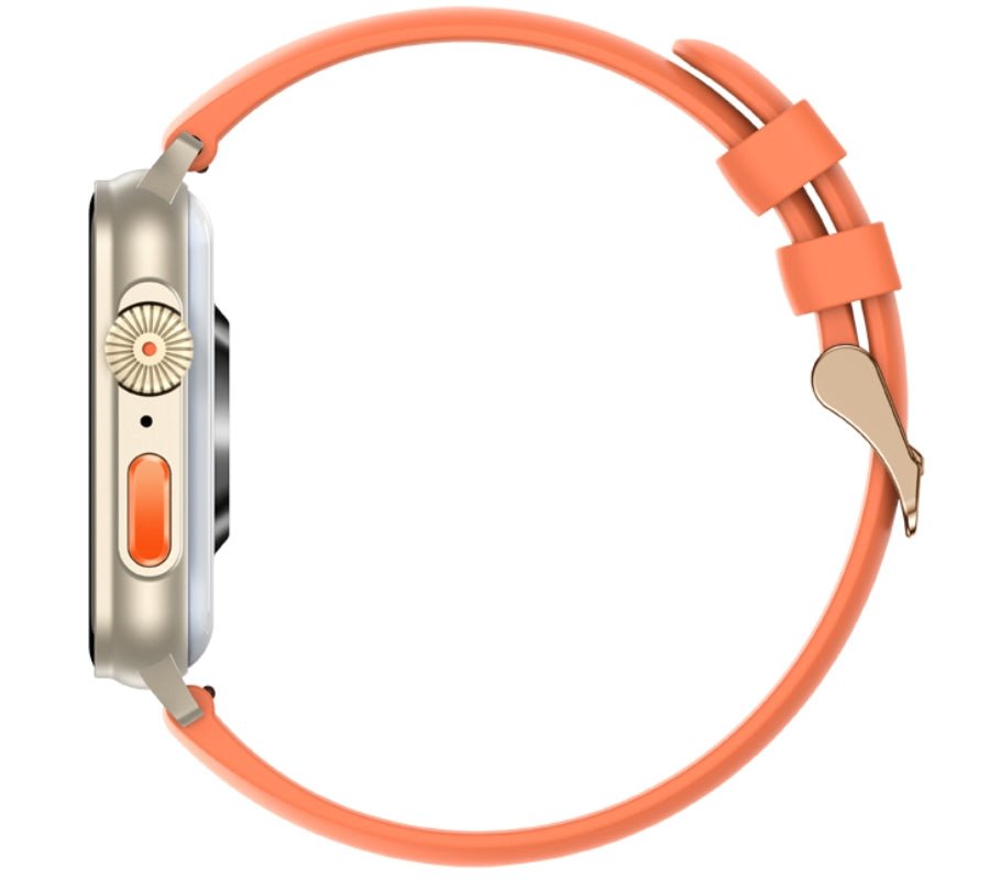 Rubicon RNCF06 Women’s Smartwatch Titanium Case with Orange Strap SMARUB221 - Afanaya