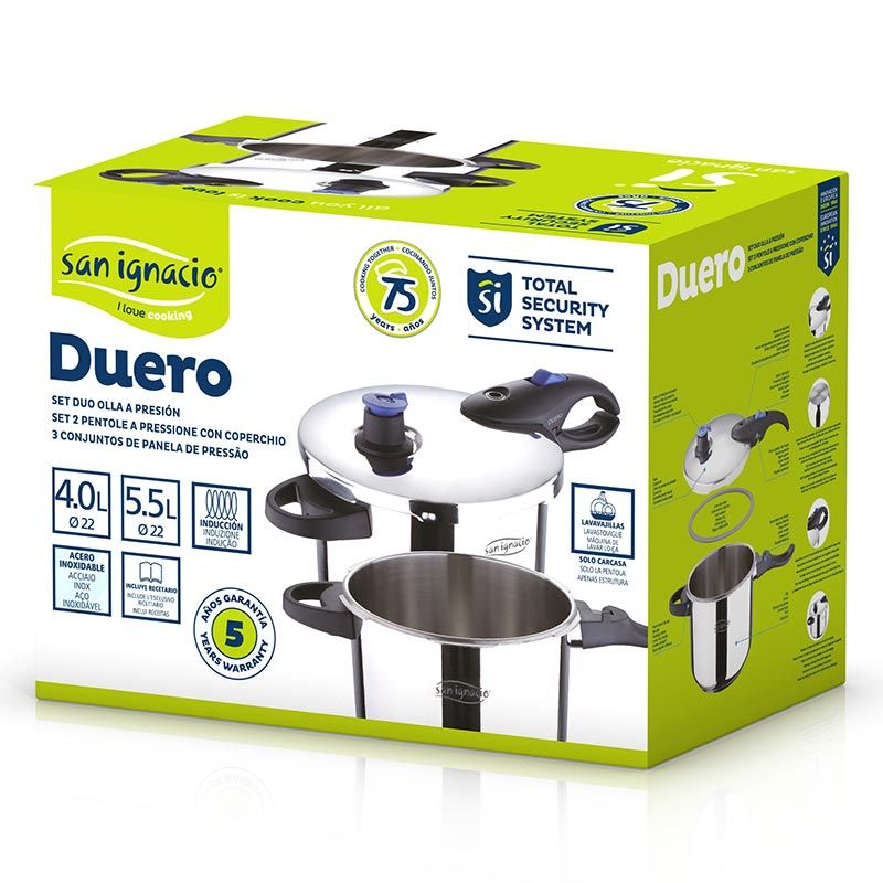 San Ignacio Snelkookpannen - 4.0 En 5.5 Liter - Rvs - Afanaya