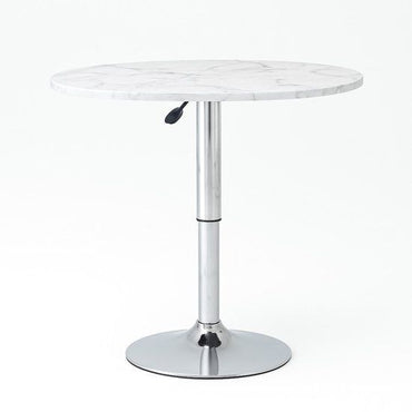 Side table for living room Coffee Table Oval Height Adjustable Swivel - White - Afanaya