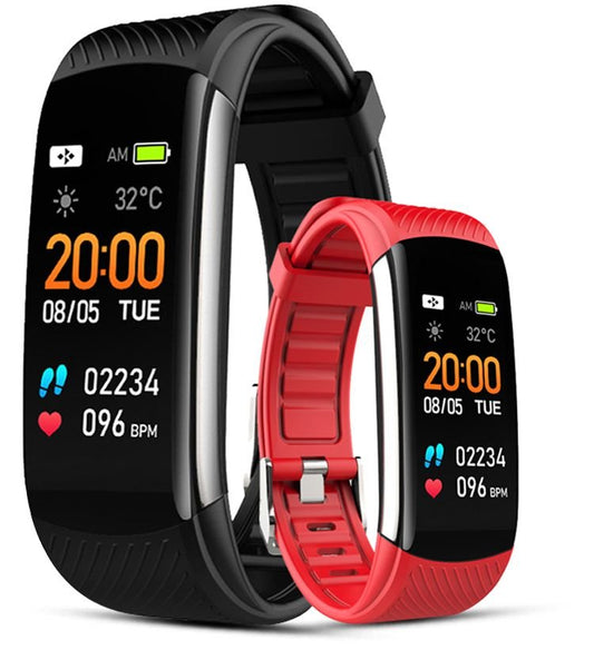 Smartband GIEWONT Fit&GO Duo GW200 - 1 – Black with Extra Alert Red Strap - Afanaya