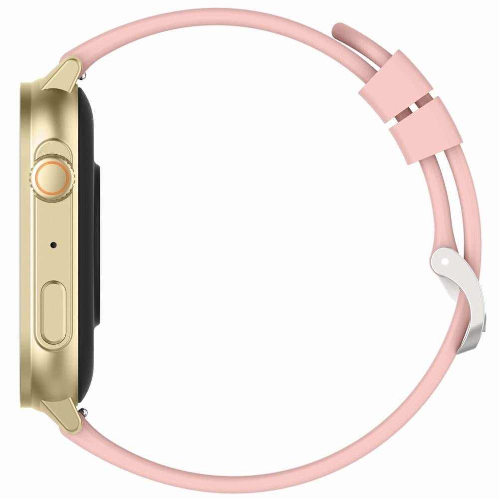 Smartwatch Gravity GT15 - 7 Różowy Pasek Silikonowy + Złota Bransoleta - Afanaya